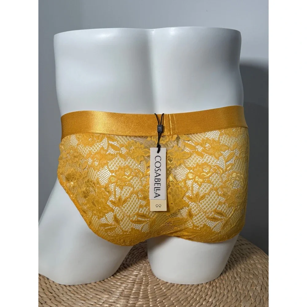 Cosabella‎ Taaja Mango  Lace Sports Brief Soft Stretch Comfort & Full Coverage S